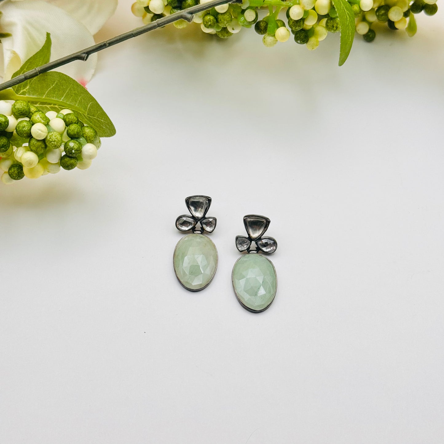 Green Aventurine Quartz Studs